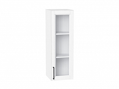 Шкаф верхний с 1-ой остекленной дверцей Сканди 920*300*320 White Silkwood / Белый