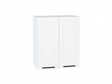 Шкаф верхний с 2-мя дверцами Глетчер 716*600*318 Айленд Силк / Белый