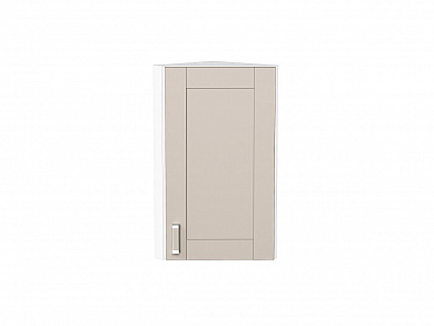Шкаф верхний торцевой Лофт 716*300*306 Cream Silk / Белый