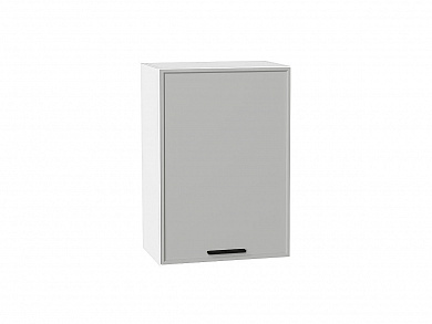 Шкаф верхний с 1-ой дверцей Фрейм 716*500*324 Grey Silk / Белый
