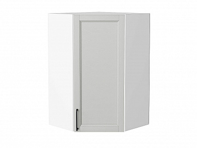 Шкаф верхний угловой Сканди 920*600*600 Grey Silkwood / Белый