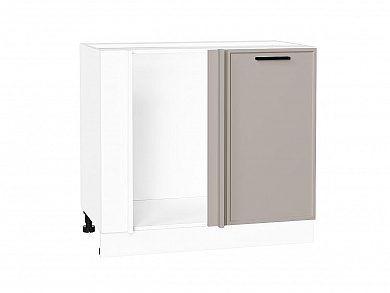 Шкаф нижний угловой Фрейм 816*890*484 Clay Silk / Белый