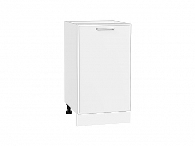 Шкаф нижний с 1-ой дверцей Квадро 816*450*481 Белый / Белый