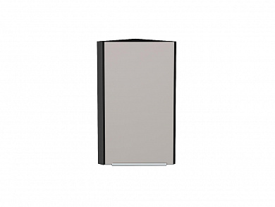Шкаф верхний торцевой Фьюжн 716*300*306 Clay Silk / Graphite