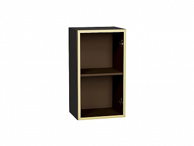 Шкаф верхний с 1-ой остекленной дверцей 716*400*322 Золотой / Graphite