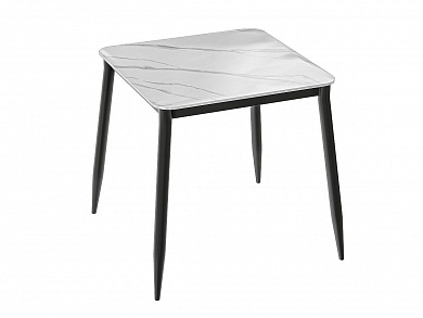 Стол Uni-Form-S.2B 800*800*750 SBlack/White Gloss Marble