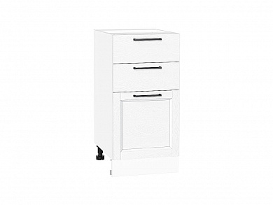 Шкаф нижний с 3-мя ящиками Сканди 816*400*480 White Silkwood / Белый
