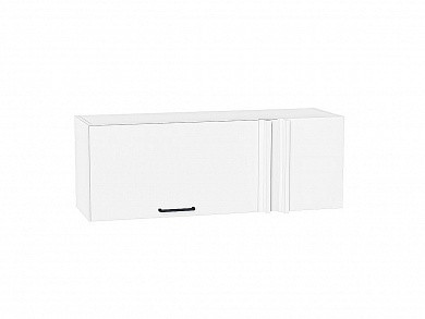 Шкаф верхний прямой угловой горизонтальный Флэт 358*1000*350 White In 2S / Белый