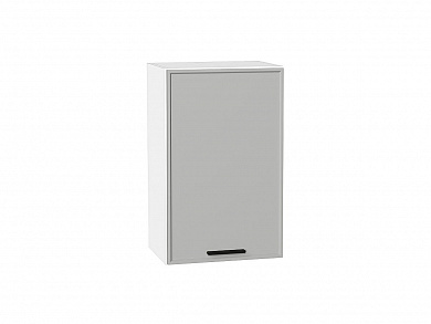 Шкаф верхний с 1-ой дверцей Фрейм 716*450*324 Grey Silk / Белый