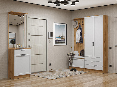 Стиль-04 2110*2200*380 White Silkwood