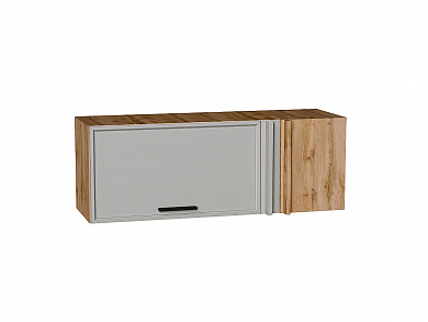 Шкаф верхний прямой угловой горизонтальный Фрейм 358*1000*350 Grey Silk / Дуб Вотан