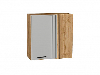 Шкаф верхний прямой угловой Фрейм 716*700*345 Grey Silk / Дуб Вотан