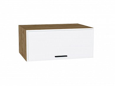 Шкаф верхний горизонтальный глубокий Фрейм 358*800*580 White Silk / Дуб Вотан