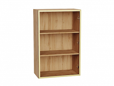 Шкаф верхний с 1-ой остекленной дверцей 920*600*322 Золотой / Дуб Вотан