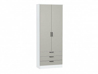 Шкаф двухстворчатый Стиль ШК-803 с ящиками 2110*800*376 Light Grey In 2S