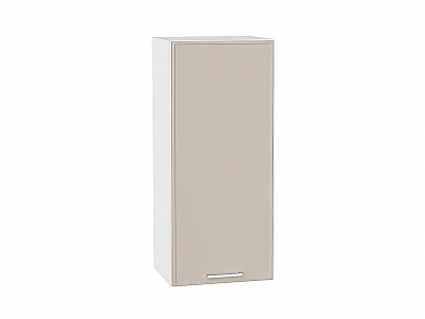 Шкаф верхний с 1-ой дверцей Квадро 920*400*321 Кашемир / Белый