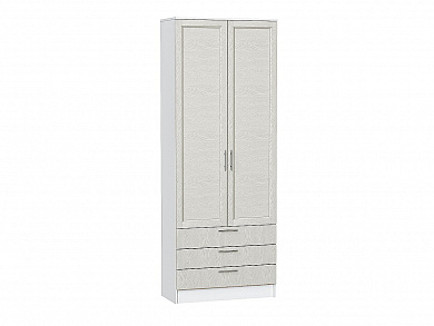 Шкаф двухстворчатый Стиль ШК-803 с ящиками 2110*800*376 Cappuccino Softwood