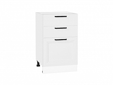 Шкаф нижний с 3-мя ящиками Нео 816*500*480 White Silk / Белый