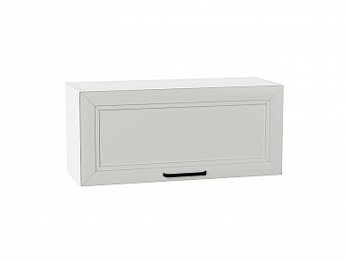 Шкаф верхний горизонтальный Нео 358*800*320 Grey Silk / Белый