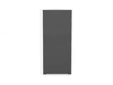 Шкаф верхний торцевой Фьюжн 920*300*306 Stormy Silk / Белый