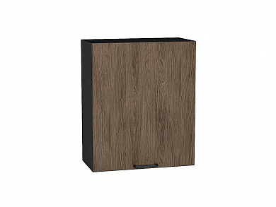 Шкаф верхний с 1-ой дверцей Флэт 716*600*318 Brown Casella Oak 2S / Graphite