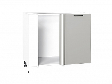 Шкаф нижний угловой Флэт 816*890*478 Light Grey In 2S / Белый