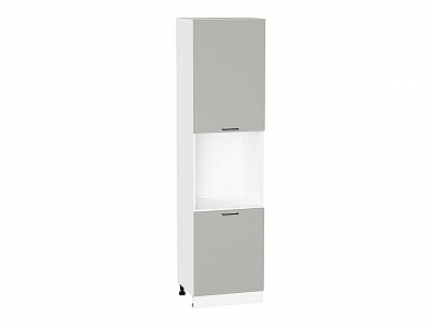 Шкаф пенал с 2-мя дверцами под технику Флэт 2336*600*574 Light Grey In 2S / Белый