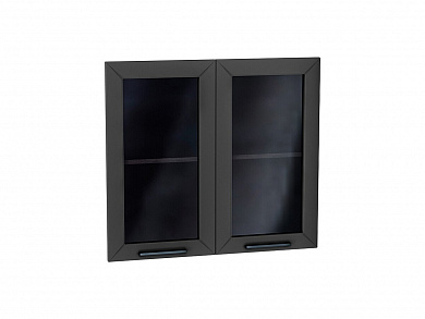 Комплект фасадов Глетчер со стеклом для каркаса Ф-55 В800 712*792*16 Маренго Силк