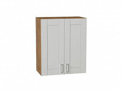 Шкаф верхний с 2-мя дверцами Лофт 716*600*320 Grey Silk / Дуб Вотан