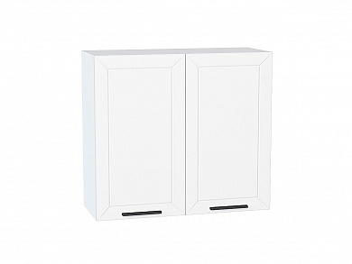 Шкаф верхний с 2-мя дверцами Глетчер 716*800*318 Айленд Силк / Белый