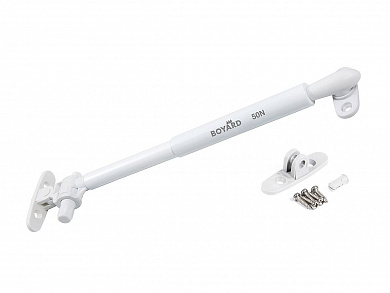 Газовый лифт с регулируемым доводчиком 50N 25*75*350 Белый