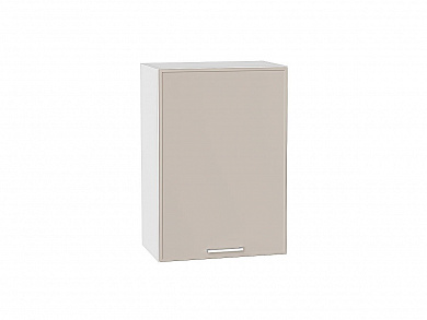 Шкаф верхний с 1-ой дверцей Квадро 716*500*321 Кашемир / Белый