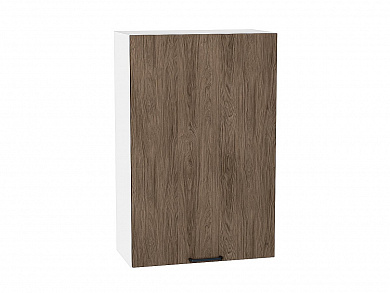 Шкаф верхний с 1-ой дверцей Флэт 920*600*318 Brown Casella Oak 2S / Белый