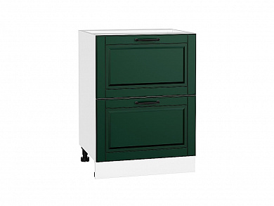 Шкаф нижний с 2-мя ящиками Дублин 816*600*478 Special Green / Белый