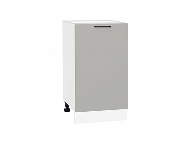 Шкаф нижний с 1-ой дверцей Флэт 816*450*478 Light Grey In 2S / Белый