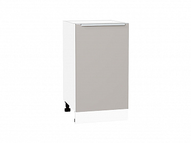Шкаф нижний с 1-ой дверцей Фьюжн 816*450*480 Clay Silk / Белый