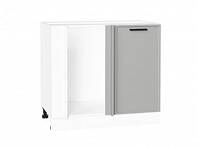 Шкаф нижний угловой Фрейм 816*890*484 Grey Silk / Белый