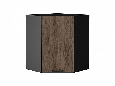 Шкаф верхний угловой Флэт 716*600*600 Brown Casella Oak 2S / Graphite