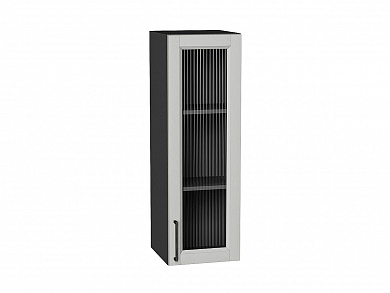 Шкаф верхний с 1-ой остекленной дверцей Сканди 920*300*320 Grey Silkwood / Graphite