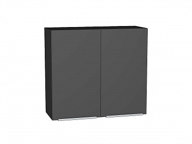 Шкаф верхний с 2-мя дверцами Фьюжн 716*800*320 Stormy Silk / Graphite