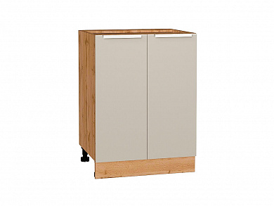 Шкаф нижний с 2-мя дверцами Фьюжн 816*600*480 Cream Silk / Дуб Вотан