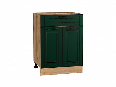 Шкаф нижний с 2-мя дверцами и ящиком Дублин 816*600*478 Special Green / Дуб Вотан