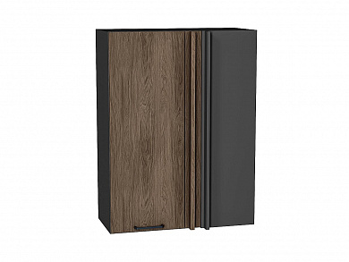 Шкаф верхний прямой угловой Флэт 920*700*345 Brown Casella Oak 2S / Graphite
